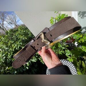 D&G Brown Leather/Suede Women’s Belt. 36in/90sm